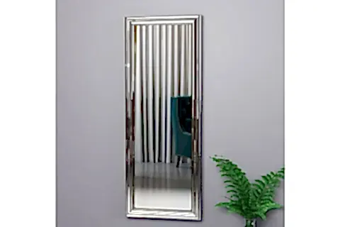 MONE AYNA DEKORATİF SALON AYNASI, GÜMÜŞ, 40X105