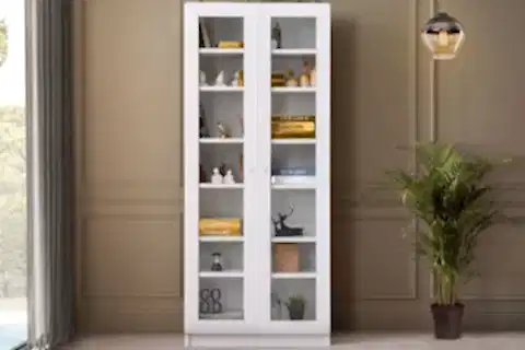 LOTUS KİTAPLIK, BEYAZ, 2 KAPAKLI