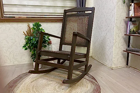 VERANDA SALLANAN SANDALYE, CEVİZ AHŞAP AYAK