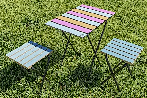 BİNO BAHÇE BİSTRO MASA SANDALYE TAKIMI, MAVİ