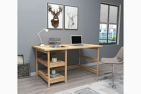 WOODFACE CİTY DOĞAL AHŞAP ÇALIŞMA MASASI, NATUREL