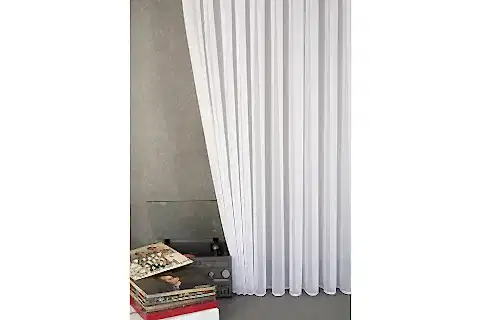 MASSARELLİ GİBER TÜL PERDE, PİLESİZ, BEYAZ, 100X260
