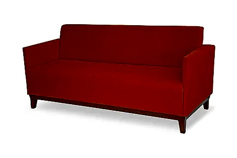 SİSTEMLERİ YARİS KUMAŞ CEVİZ ÜÇLÜ KANEPE, KIRMIZI