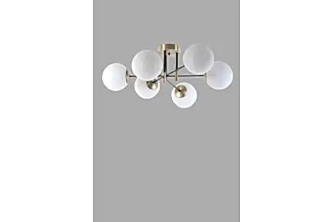 LUMEXX DOLUNAY ALTILI ESKİTME BEYAZ CAMLI AVİZE