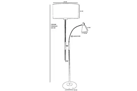 FORZA SİLİNDİR LAMBADER, SİYAH AYAK, HASIR SİYAH ABAJURLU