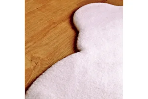 YIKANABİLİR POST PELUŞ ÇOCUK HALISI, BEYAZ, 75X100