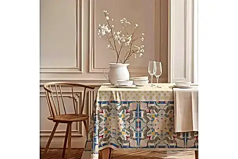 ÇAĞDAŞ AFRİKA PAMUK MASA ÖRTÜSÜ, 100X100 CM