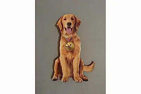 GOLDEN RETRİEVER DEKORATİF SARKAÇLI DUVAR SAATİ