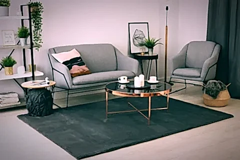 TAPPETO REX TAVŞANI DEKORATİF POST HALI, ANTRASİT, 80X150