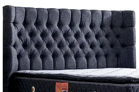 NAPOLİ BAZA VE BAŞLIK SETİ, ANTRASİT GRİ, 90X200