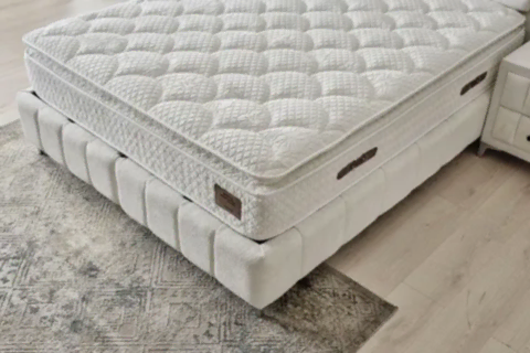 ELEGANT BAZA BAŞLIK YATAK SETİ, KREM, 150X200