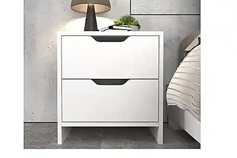 EFES KOMODİN, 2 ÇEKMECELİ, BEYAZ