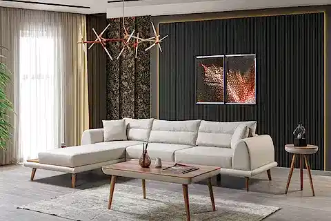 DEKOR KÖŞE KOLTUK, KREM, SOL KÖŞE