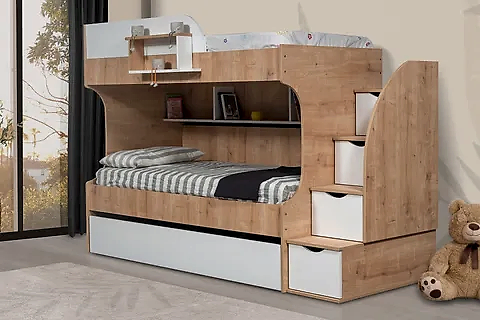 AURA YAVRULU RANZA, CEVİZ BEYAZ, 90X200