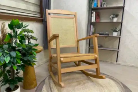 VERANDA SALLANAN SANDALYE, NATUREL AHŞAP AYAK