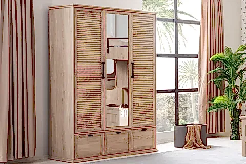 TOVA ÇEKMECELİ GARDIROP, 3 KAPAKLI