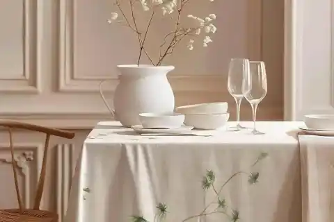 DOĞAL SADELİK PAMUK MASA ÖRTÜSÜ, 100X100 CM