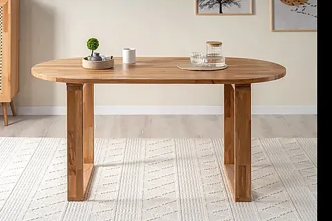 SAMETTİ MASİF KAYIN YEMEK MASASI, 80X160