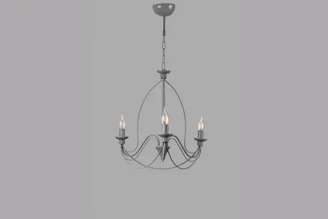 BERFİN ÜÇLÜ GRİ RUSTİK AVİZE