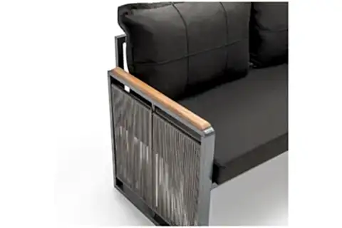 FLORİDA MASALI PUFLU BAHÇE BALKON TAKIMI, SİYAH