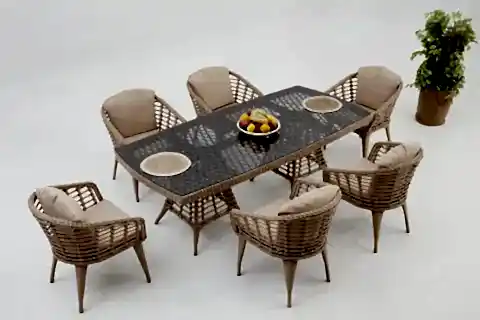 LİNDA BAHÇE YEMEK MASASI TAKIMI