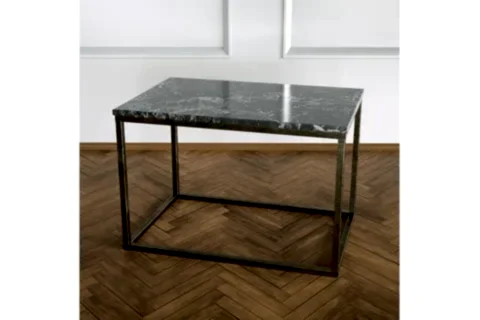 POTRİCA YAN SEHPA ESKİTME PİRİNÇ AYAK SİYAH MERMER TABLA