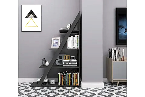 ARVEN 4 RAFLI MODERN KİTAPLIK RAF ÜNİTESİ, ANTRASİT