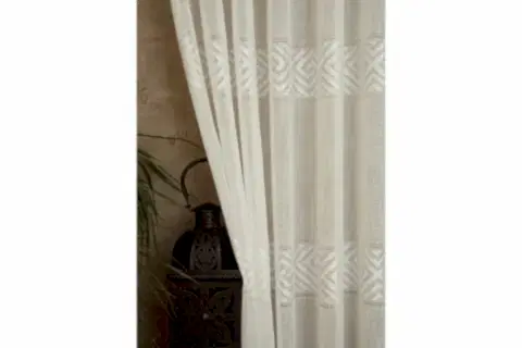VRC DESEN KETEN SIK PİLE TÜL PERDE, EKRU, 100X260