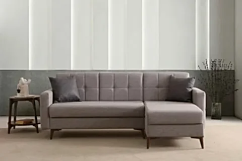 LİRYA SANDIKLI BAZALI KÖŞE KOLTUK, AÇIK GRİ