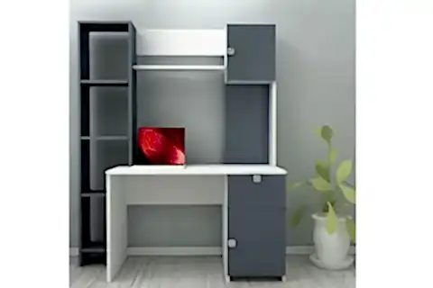 BİCABİN ESTİNA ÇALIŞMA MASASI, BEYAZ GRİ