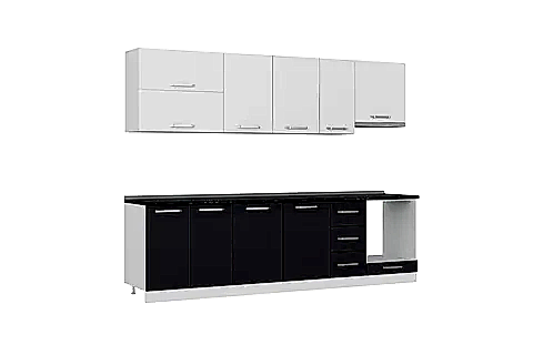 MİNAR ECE 280 CM MUTFAK DOLABI BEYAZ ANTRASİT 280-A8