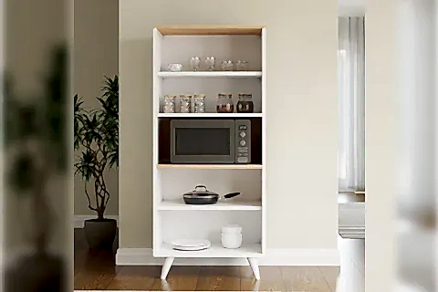 LAVO ÇOK AMAÇLI KAHVE KÖŞESİ DOLABI, 4 KAPAKLI ORTA BÖLMELİ