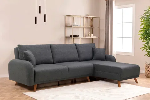 HERA ÇİFT SANDIKLI YATAKLI KÖŞE KOLTUK, ANTRASİT