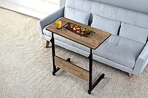 YÜKSEKLİK AYARLI KAHVALTI SEHPASI, ATLANTİK ÇAM, 70X40