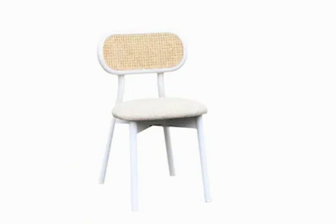 NİDYA BEYAZ AHŞAP HAZERAN AHŞAP SANDALYE, 1 ADET