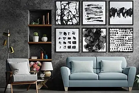 AHŞAP TRAVERTEN DOKULU SOYUT TABLO, 40