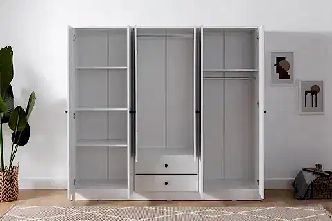 METALİA LÜX DÜĞME AYNALI GARDIROP, 6 KAPI 2 ÇEKMECELİ