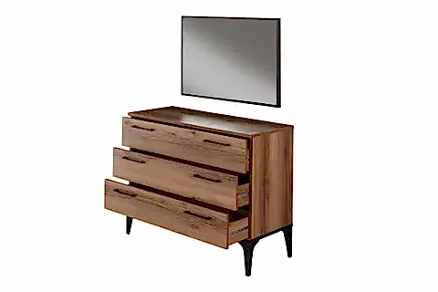 LUPO ŞİFONYER VE AYNA, 3 ÇEKMECELİ