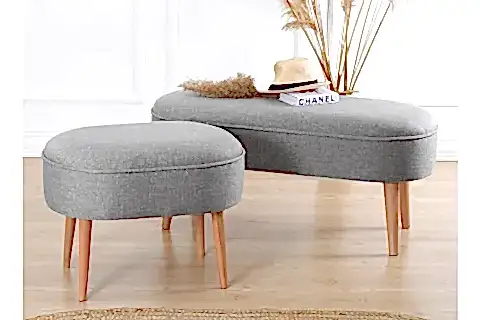 LEDNOK BENCH PUF, GRİ