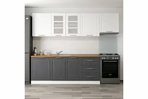 270 CM MEBRAN C MUTFAK DOLABI BEYAZ ANTRASİT 270 MCBA2