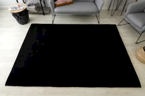 TAPPETO REX TAVŞANI DEKORATİF POST HALI, SİYAH, 80X150