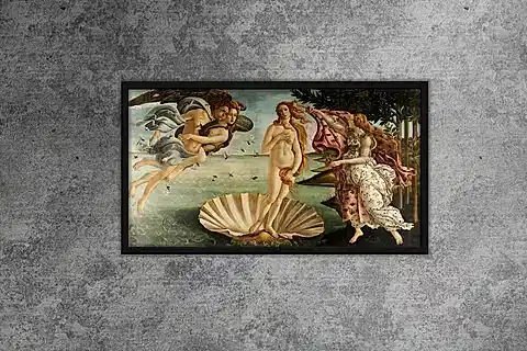 AHŞAP YAĞLI BOYA DOKULU TABLO, VENÜS'ÜN DOĞUŞU