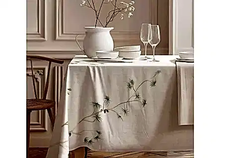 DOĞAL SADELİK PAMUK MASA ÖRTÜSÜ, 100X100 CM