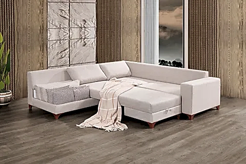 MASSE KÖŞE KOLTUK, KREM, SOL KÖŞE