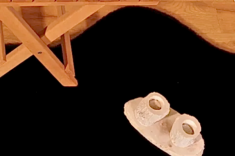 TAPPETO REX TAVŞANI DEKORATİF DOUBLE POST, SİYAH, 60X100