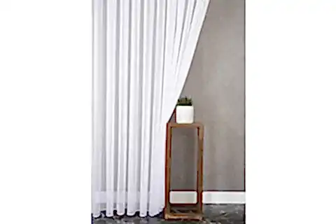 MASSARELLİ ETAMİN TÜL BEYAZ  PİLESİZ 300X260