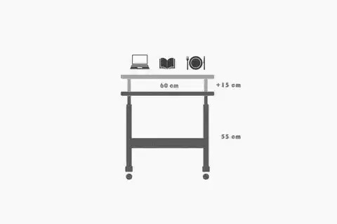 BAMBU YÜKSEKLİK AYARLI LAPTOP SEHPASI, ÇAM, 60X40