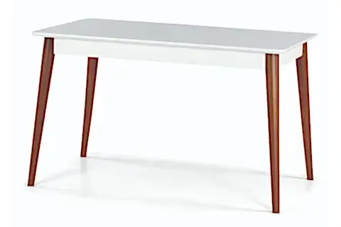 ARMONİA MASA VE KIRLANGIÇ SANDALYE, BEYAZ-CEVİZ,125X80