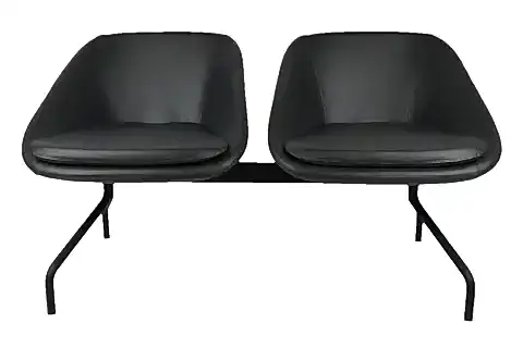 GOLDSİT ALTO İKİLİ BEKLEME KOLTUĞU, ANTRASİT DERİ