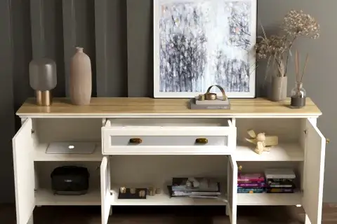 VALENA KONSOL ÇOK AMAÇLI DOLAP, 4 KAPAKLI 2 ÇEKMECELİ